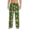 thumbnail image 1 of Kdxio Pizza Pattern Men's Pajama Pants, Elastic Waist with Drawstring and Pockets, Comfortable Loungewear-X-Large, 1 of 6