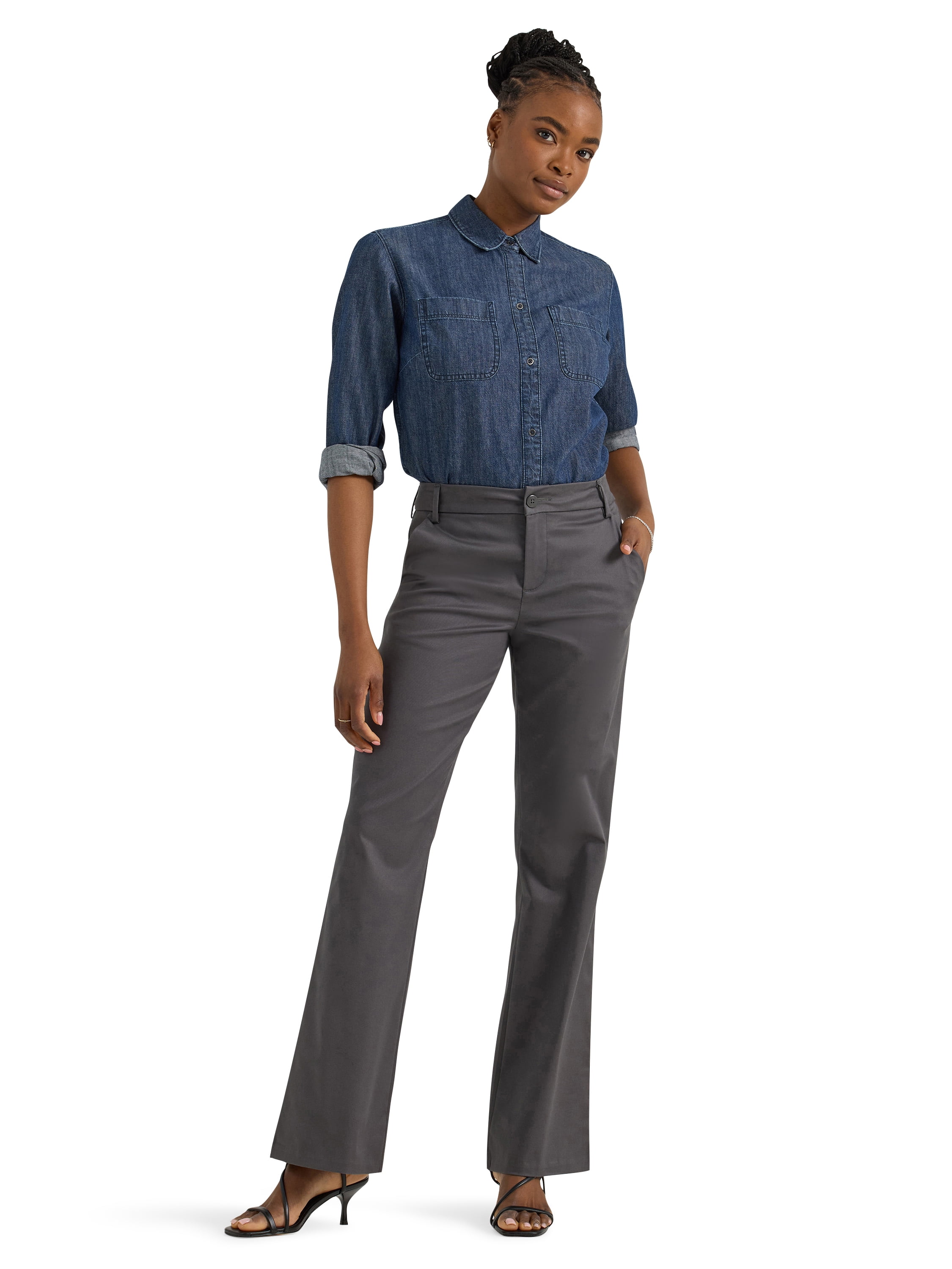 Lee Women's Wrinkle-Free Mid-Rise Bootcut Pant