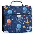 thumbnail image 5 of FORMRS Zipper Binder with Shoulder Strap 2-inch Ring 500 Sheet Capacity File Bag, Blue Jellyfish, 5 of 5
