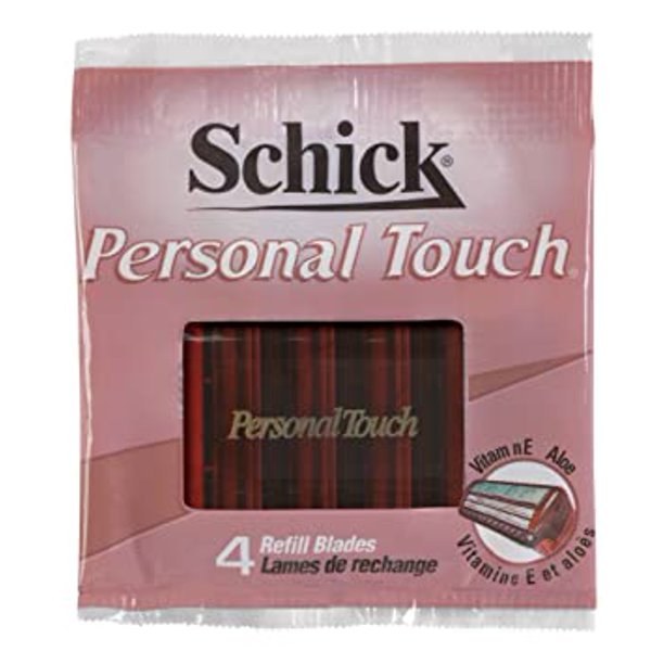 Schick Personal Touch Razor Blades Refill 4 Count Pack