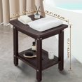 thumbnail image 3 of Y&M Shower Benches for Inside Shower to Sit On, HDPE Indoor Shower Seat for Adults Waterproof Outdoor Shower Chair Bathroom Rest Foot Stool with Storage Shelf, Espresso, 3 of 7