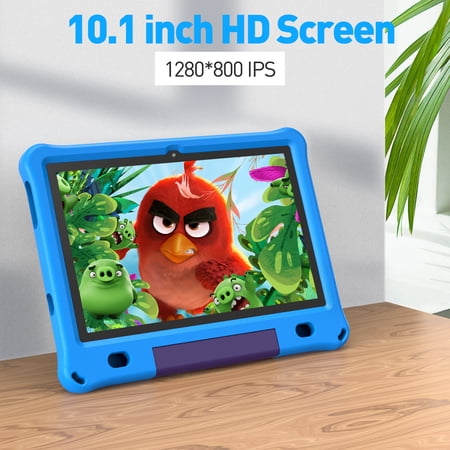 BAKEN ANDROID 14 KIDS TABLET 10.1 INCH WITH CASE, 3GB RAM 64GB, IPS TOUCH SCREEN, QUAD-CORE,1280X800 | WI-FI6 | 6000MAH | GOOGLE CERTIFIED(BLUE)
