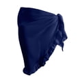 thumbnail image 3 of TinyBloomm Summer Chiffon Skirt Casual Beach Cover Up Skirt Lightweight Flowy High Waist A Line Skirt With Side Slits For Plaid Skirt for Girls, Size One Size, 3 of 3
