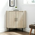 thumbnail image 3 of Walker Edison Contemporary Corner Accent Cabinet with 2 Doors, Birch, 3 of 11