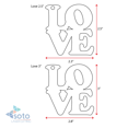thumbnail image 5 of 25 Units Acrylic Keychains Love Letters 1/8" Thick – Clear or Solid Color – (Size 2.5") Made in USA, 5 of 5