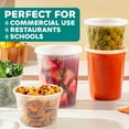 thumbnail image 5 of 24 Sets 16 oz. Plastic Deli Disposable Food Storage Containers With Airtight Lids, BPA Free | Stackable | Leakproof | Microwave | Dishwasher | Freezer Safe, 5 of 6