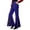 Blue, variant on Women's Bell-Bottoms Pants Halloween Gothic Lace Split Flared Trousers with Pocket