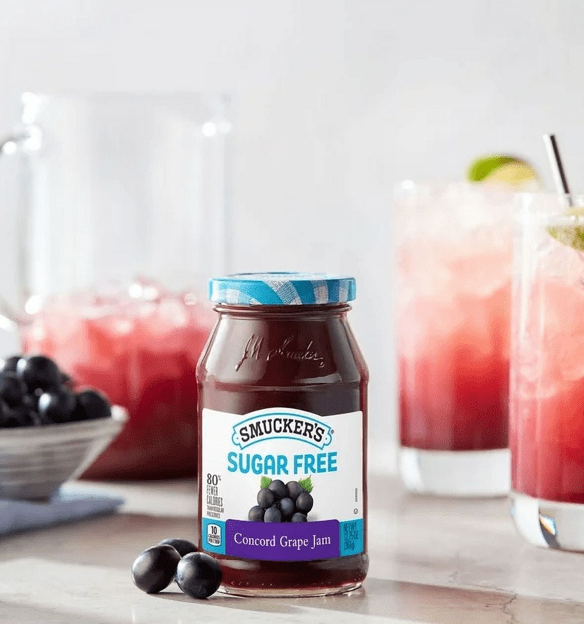 Smucker's Sugar Free Concord Grape Jam with Splenda Brand Sweetener, 12.75 Ounces (Pack of 4)