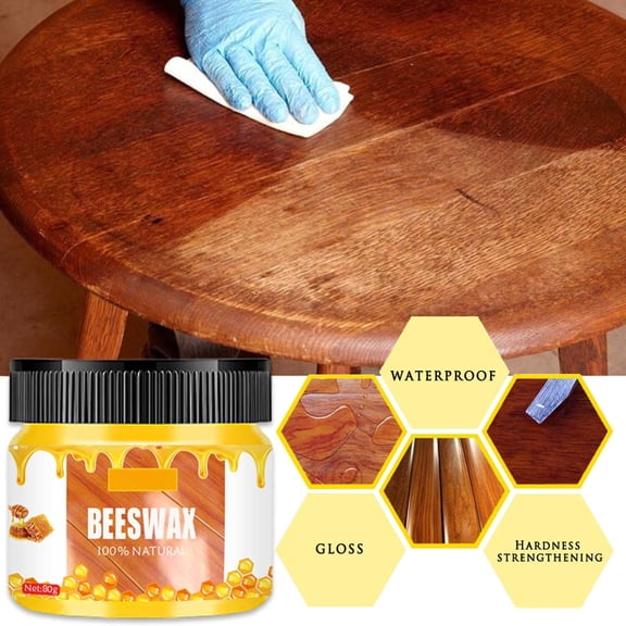 Natural Beeswax Wood Polish – Multi-Purpose Furniture Wax for Wood Floors, Tables, and Traditional Wood Care