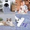 thumbnail image 6 of Runner Rug 2x8 Feet Print Braided Washable Hallway Runner, Non-Slip Stain Resistant Area Rug Farmhouse Solid Printed Weaving Kitchen Mat Entryway Carpet for Bedside, Blue, 6 of 7