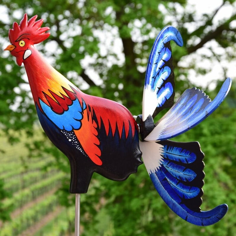 Lifelike Decorative Rooster Statue Farm Animal Collectible Garden Sculpture 