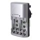 thumbnail image 1 of Cargador de batería recargable de 4 ranuras AA / AAA / 9V Cargador de batería con indicador LED, enchufe de EE. UU. AweSitey EL5160-02B, 1 of 2