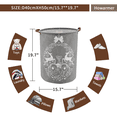 thumbnail image 4 of Laundry Basket, Collapsible Large Laundry Hamper Waterproof with Leather Handle, Dirty Clothes, Baby Kids Toy Storage Baskets Dorm, Garland of the Elk, 4 of 6