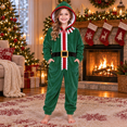thumbnail image 2 of Generic Kids Christmas Jumpsuit Boys Girls Hooded Outfit Soft Plush Onesie Xmas Long Sleeves Romper for Holiday, 2 of 6