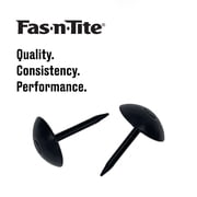 Fas-n-tite Upholstery Nails, Round Head, Steel, Bright Finish, Black, 25 pack