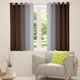 thumbnail image 5 of Grayish White and Brown Curtains for Bedroom,Rainbow Ombre 30%-50% Blackout Curtains Aesthetic Living Room Decor,Gradient Colorful Curtains & Drapes Abstract Window Curtain, 5 of 6