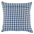 thumbnail image 5 of Contemporary Home Living Set of 4 Blue and White Gingham and Buffalo Check Pillow Cover, 18", 5 of 6