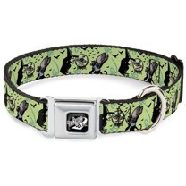 Movies Pet Collar, Dog Collar Metal Seatbelt Buckle, The Wizard of Oz Wicked Witch of the West and Flying Monkeys, 20 to 31 Inches 1.5 Inch Wide