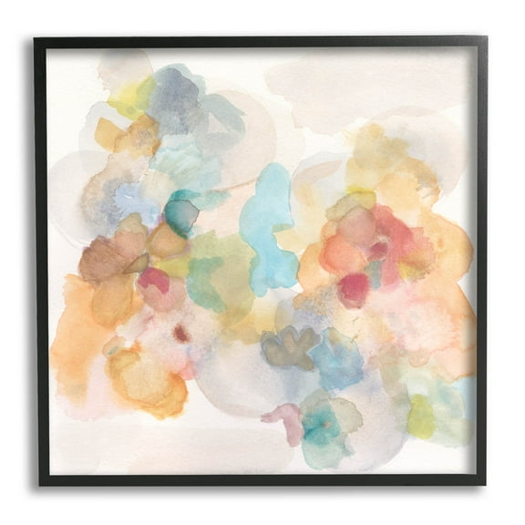 Stupell Industries Soft Abstract Watercolor Details Painting Black Framed Art Print Wall Art, Design by Jodi Fuchs