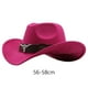 thumbnail image 5 of Sombrero de vaquero de decoración occidental, sombreros de fieltro térmicos novedosos, impermeables, cómodos, informales, sombrero de para Rosado Hugo Sombrero de vaquero, 5 of 10