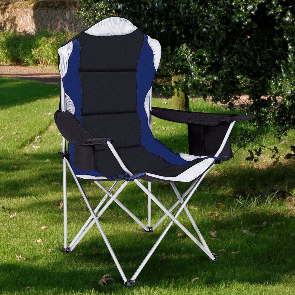 Costway Fishing Camping Chair Seat Cup Holder Beach Picnic Outdoor Portable Folding Bag