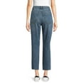 thumbnail image 4 of No Boundaries Juniors' High Rise Slim Straight Cropped Jeans, 4 of 5