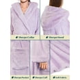 PAVILIA Women's Hooded Soft Plush Robe Lightweight Full Length Sherpa