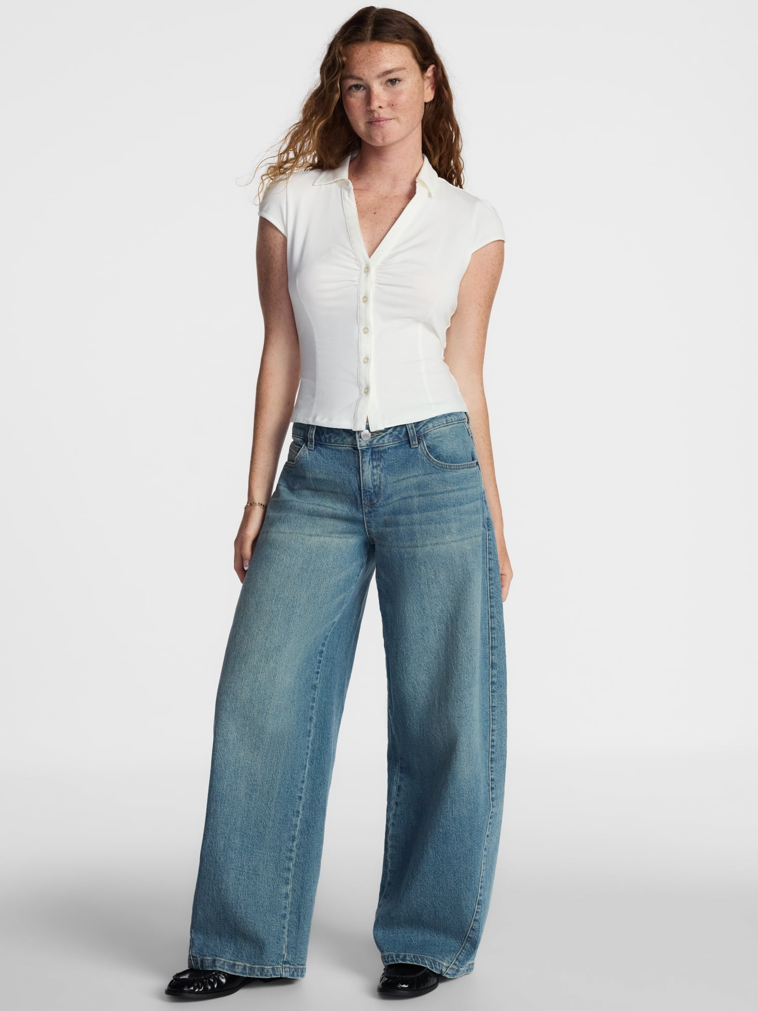 No Boundaries Ultra Baggy Jeans, 32.5'' Inseam, Women's and Women's Plus Sizes 00-4X