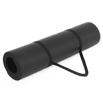 MADOG 73x32" Thick Yoga Mat Floor Pad, High Density Foam Exercise Yoga Mat Anti-Tear with Carrying Strap, Black