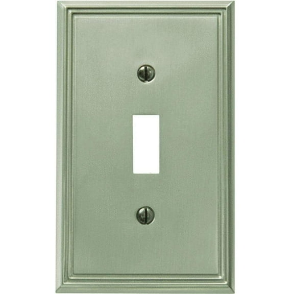 Jackson Deerfield 3101BN Metro Line Brushed Single Toggle Wall Plate, Nickel Finish