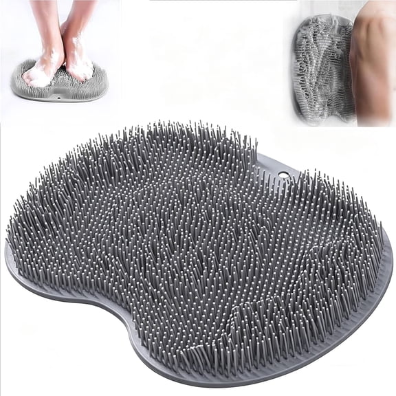 Foot Scrubber In Shower with Non-Slip Suction Cups, Wall Mounted Exfoliating Bath Wash Pad, for Bathing Massage Men and Women