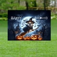 thumbnail image 2 of Happy Halloween Bulldog Witch Pumpkins Bats Yard Sign Dog Lover Gifts Idea Outdoor Home Lawn Garden Porch Decor - 13012, 2 of 5