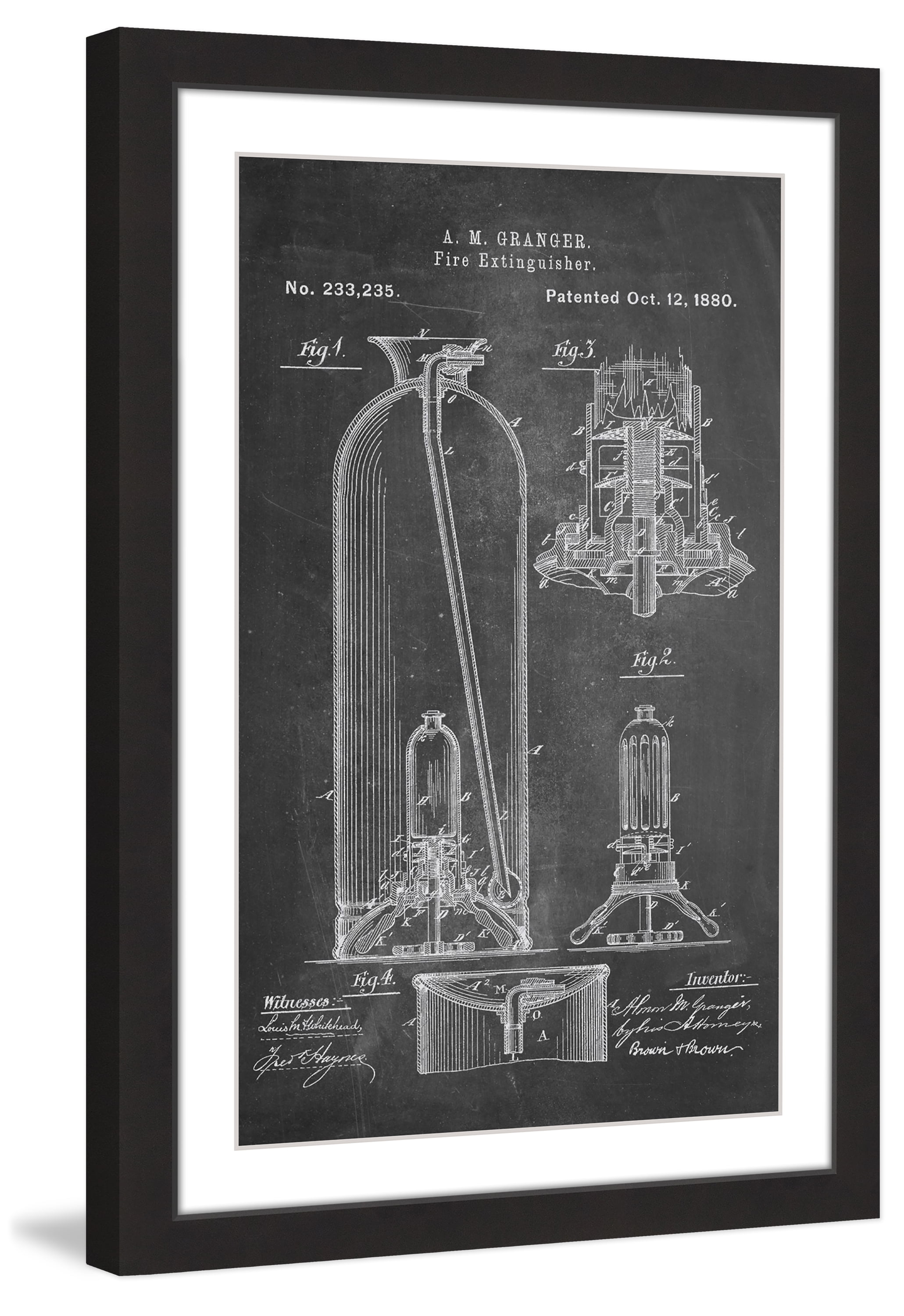 "Extinguisher 1880 Chalk" Framed Painting Print