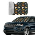 thumbnail image 3 of Kdxio Plaid Dachshund Print Front Windshield Sun Shade,Folding Auto Sunshade for Car Truck SUV-, 3 of 7