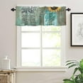 thumbnail image 3 of Valances for Windows, Sunflowers Rod Pocket Kitchen Curtains Valances 54x18inch Short Window Curtains for Kitchen/Bathroom/Bedroom, Small Window Treatment Valances, Blue Mason Jar Flowers, 3 of 5