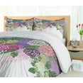 thumbnail image 5 of Ambesonne Flower Duvet Cover Set, Vintage Boho Inspiration, 2-Calking, White Violet, 5 of 7