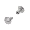 thumbnail image 2 of Chicago Screws, Open Hole, Nickel Matte, Solid Brass-LL (50 per bag), Multiple Sizes, 2 of 10