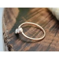 thumbnail image 4 of 1/5 ct.t.w Round Cut Lab Created Moissanite Diamond Solitaire Bypass Love Promise Ring For Women In 10K Solid Rose Gold (G-H Color, VVS1 Clarity, 0.20 Cttw)-7.5, 4 of 9
