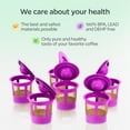 6 Reusable K Cups for Keurig Coffee Makers BPA Free Universal Fit Purple Refillable Kcups