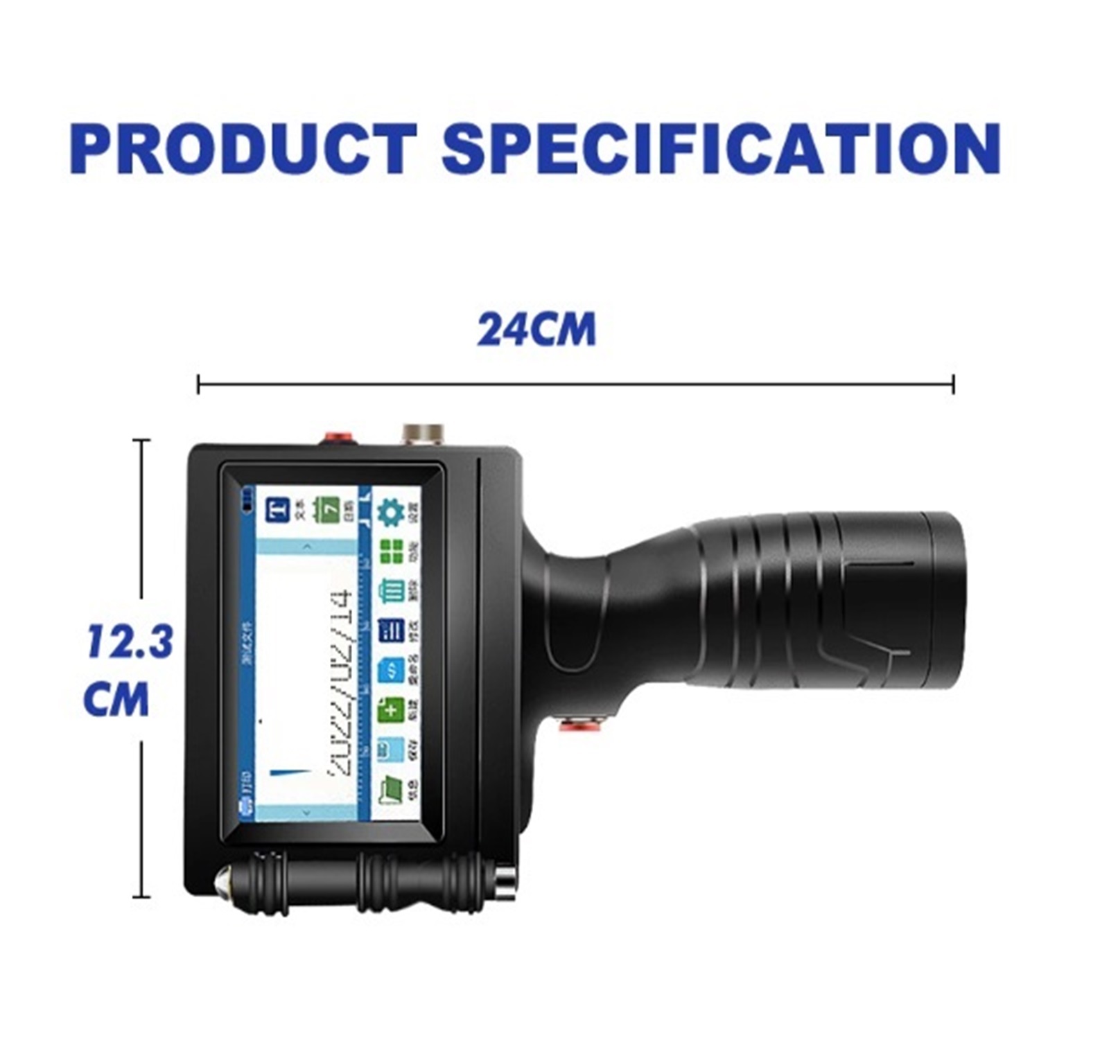 12.7mm Label Printer QR Code Batch Code Numbering Handheld, Smart Inkjet Printer 25 Languages Portable ,Versatile Surface Compatibility