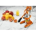 thumbnail image 7 of Eurolux Cast Iron Citrus Juicer | Commercial Grade Manual Hand Press | Countertop Squeezer for Fresh Fruit Juice (Bonus Stainless Steel Cup) (Orange), 7 of 7