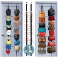 thumbnail image 5 of 2Pcs Hat Rack Organizer Baseball Holder Storage Cap Hanger Door Wall Caps Stand, 5 of 6