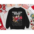 thumbnail image 4 of Tstars Mens Riding with Biden Ugly Christmas Sweater Funny Humor Santa Joe Biden Xmas Sweatshirt, 4 of 4