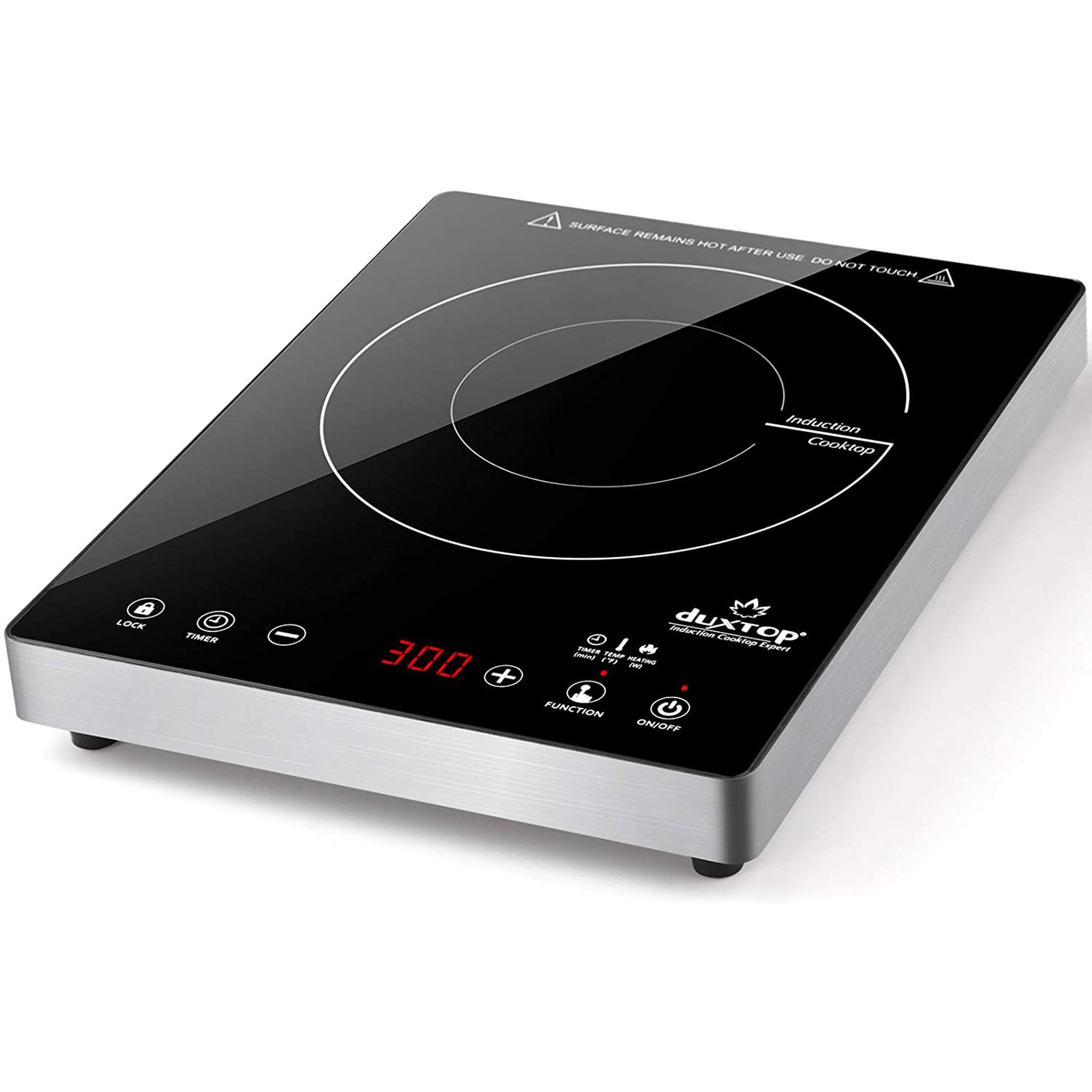Duxtop Portable Induction Cooktop, High End Full Glass Induction Burner  with Sensor Touch, 1800W Countertop Burner with Stainless Steel Housing,  E200A - Walmart.com