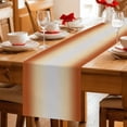 thumbnail image 5 of Burnt Orange Ombre Table Runner - 70 Inch Long Modern Grey Gradient Farmhouse Art Cotton and Linen Blended Dress Scarves Farmhouse Table Runner for Kitchen Dining, Coffee Table, 13" x 70", 5 of 8