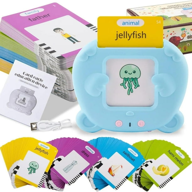 Juguetes educativos para aprender el alfabeto en edad preescolar con 510 palabras, tarjetas didácticas con el alfabeto parlante para niños de 3 a 8 años, juguetes de aprendizaje del alfabeto Montessor