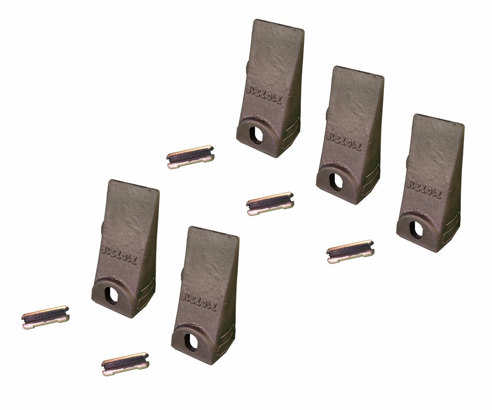 5 Bobcat Style Mini Excavator, Skid Steer Bucket Dirt Teeth & Pins