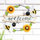 thumbnail image 5 of Bienvenida De Hierro, Corona De Metal, Colgante De Girasol, Tablero De Bienvenida, Adorno De Pared Para Bar, Cafetería, Tienda, Decoración De Puerta Noticed HA041280-02, 5 of 6
