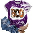 thumbnail image 5 of Hessimy Halloween Pumpkin Shirts women's Fall T-Shirts Cute Autumn Graphic Tees Thanksgiving Tops(Purple,XL), 5 of 7
