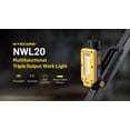 thumbnail image 2 of Lámpara de trabajo Nitecore NWL20 COB, 600 lúmenes, recargable con USB-C, 2 of 8